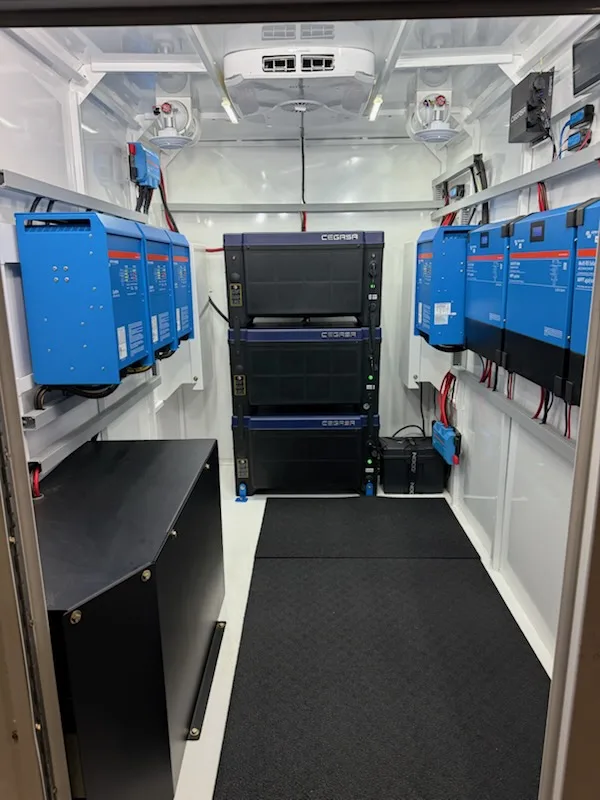 BESS power trailer inside