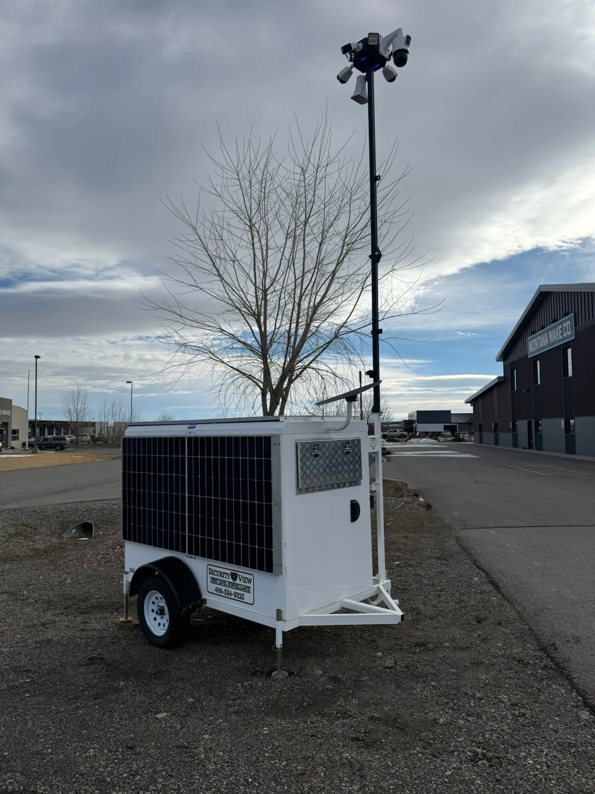 solar hybrid security trailer cameras
