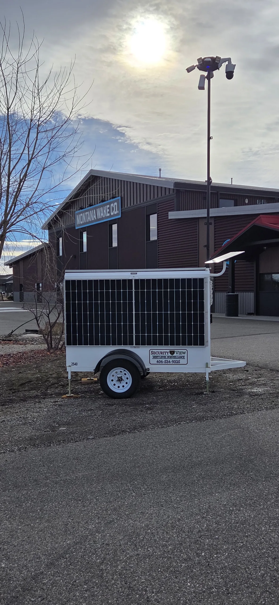 Portable Solar Hybrid Security Trailers